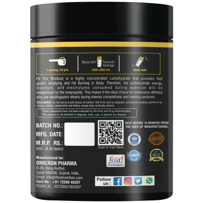 Floral Nutrition Pre Workout Amino Acid Energy Drink 250 gm