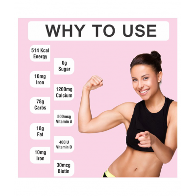 Floral Nutrition Women Super Weight Gainer with Vitamins & Minerals Protein Shake 500 gm Chocolate