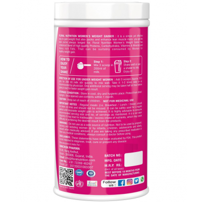 Floral Nutrition Women Super Weight Gainer with Vitamins & Minerals Protein Shake Coffee 500 gm Chocochino