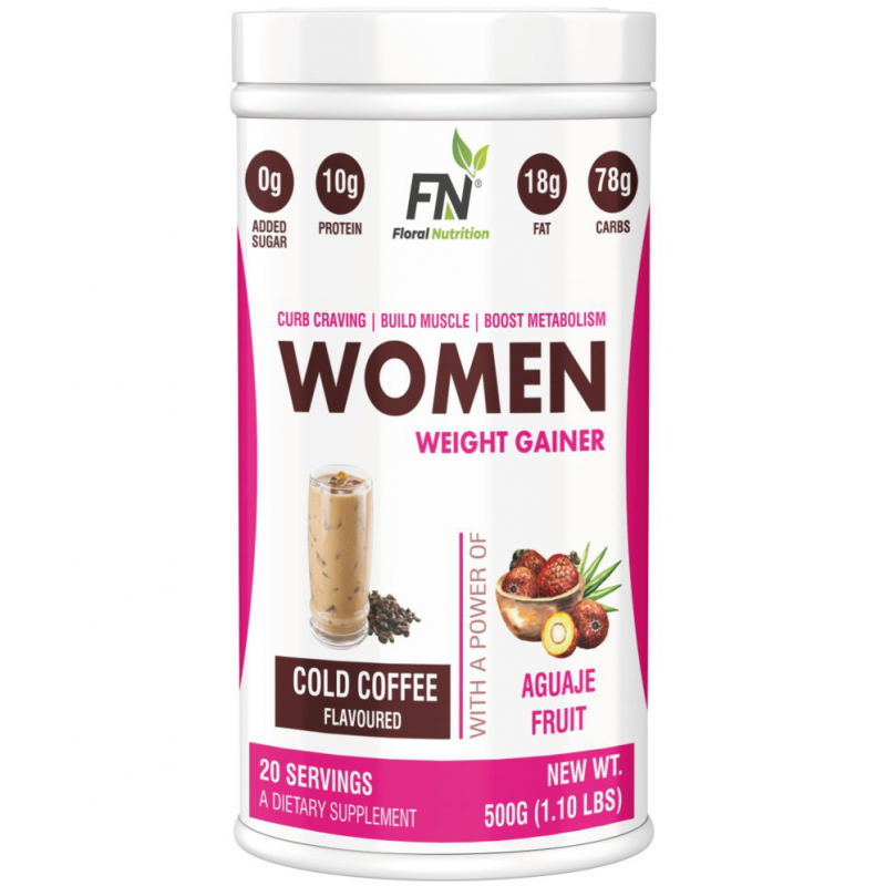 Floral Nutrition Women Super Weight Gainer with Vitamins & Minerals Protein Shake Coffee 500 gm Chocochino