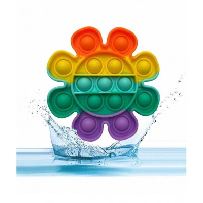 Flower Shaped Stress Relieving Silicone Pop It Fidget Toy multcolor