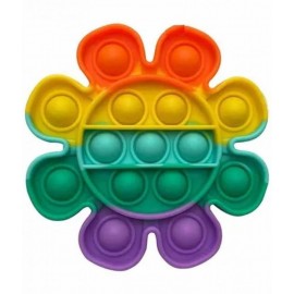 Flower Shaped Stress Relieving Silicone Pop It Fidget Toy multcolor