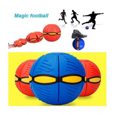Flying Flat Throw Disc Ball Toy with LED Light Kids Indoor Outdoor Garden Beach Game Children's Sports Magic Football Game Pack of 1