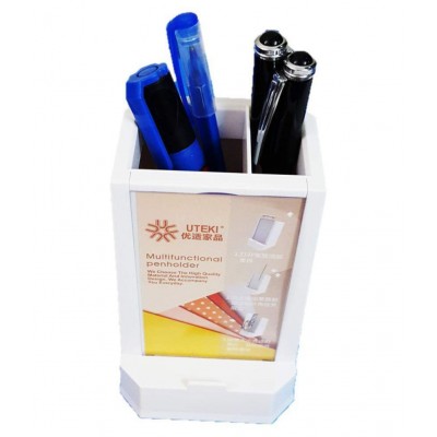 ForeTrend White Plastic Pen Holder - Pack of 1