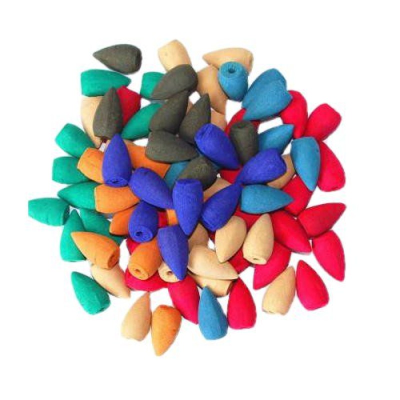 Fountain Cones, Buddha Cones, Ganesha Cones, Backflow Cones, Incense Cones Agarbattis (60) Sticks)" Jasmine, Lavender, Rose Dhoop Cone