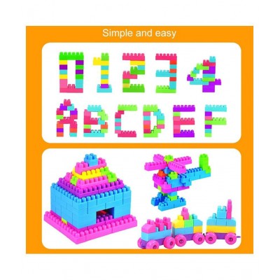 Fratelli 180+ MOST ECONOMICAL BLOCKS Smart Activity Fun and Learning Train Blocks For Kids, Multi Color Building Bricks and Blocks for Kids, Building Blocks for Kids Best Gift Toy(180+ Pcs Learning Block)