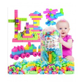 Fratelli 180+ MOST ECONOMICAL BLOCKS Smart Activity Fun and Learning Train Blocks For Kids, Multi Color Building Bricks and Blocks for Kids, Building Blocks for Kids Best Gift Toy(180+ Pcs Learning Block)