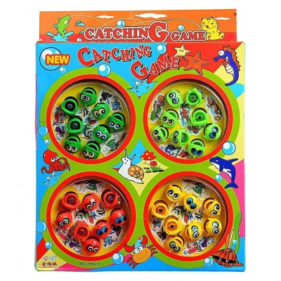 Fratelli Magnetic Fishing Game for Kids , Include 32 Pieces Fishes and 4 Fishing Rod, Fish Catching Toy (2 to 4 Players)