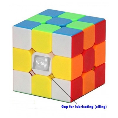 Fratelli Speed Rubik's Cube | 3x3x3 High Speed Magic Cube | High Stability, Stickerless, Amazing Stress Reliever Educational Cube Puzzle Game for Kids, Multicolor (1 Piece)