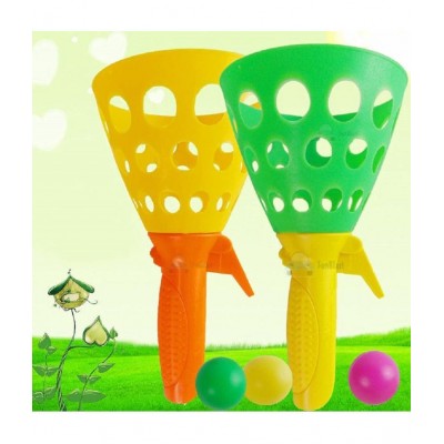 FunBlast Click and Catch Twin Ball Game Indoor Kids Toy Set, Pop & Catch Ball Play Fun Boys & Girls (Color May Vary)