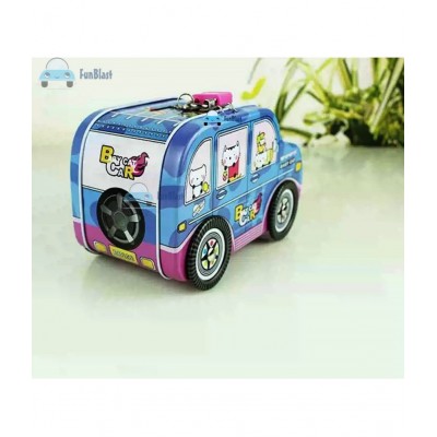 FunBlast Piggy Bank - Car Shaped Coin Box with Moving Wheel for Kids, Piggy Bank for Kids, Coin Box for Kids, Money Bank for Kids (Cat)