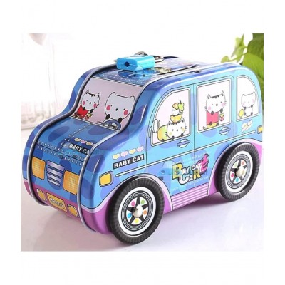 FunBlast Piggy Bank - Car Shaped Coin Box with Moving Wheel for Kids, Piggy Bank for Kids, Coin Box for Kids, Money Bank for Kids (Cat)