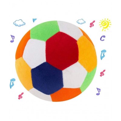 FunBlast Soft Ball for Kids, Plush Soft Rattle Ball Toy, Mini Basketball Ball Toys for Kids Cute Stuffed Sport Ball with Rattle Sound Toy for Baby, Toys for Kids (Multicolor) (10 cm)