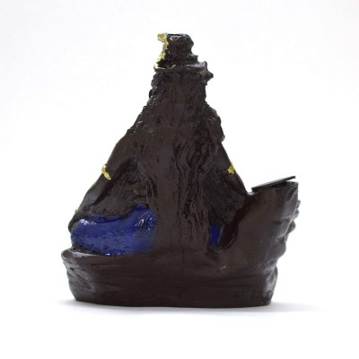 GBuzz Lord Shiva Smoke Back Flow Cone Incense Holder With 10 Cone Assorted Polyresin Sculptures - Pack of 1