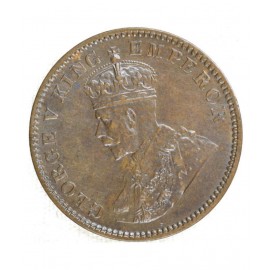 GENERIC BAND OLD RARE ONE QUARTER ANNA YEAR 1933 GEORGE V KING EMPEROR