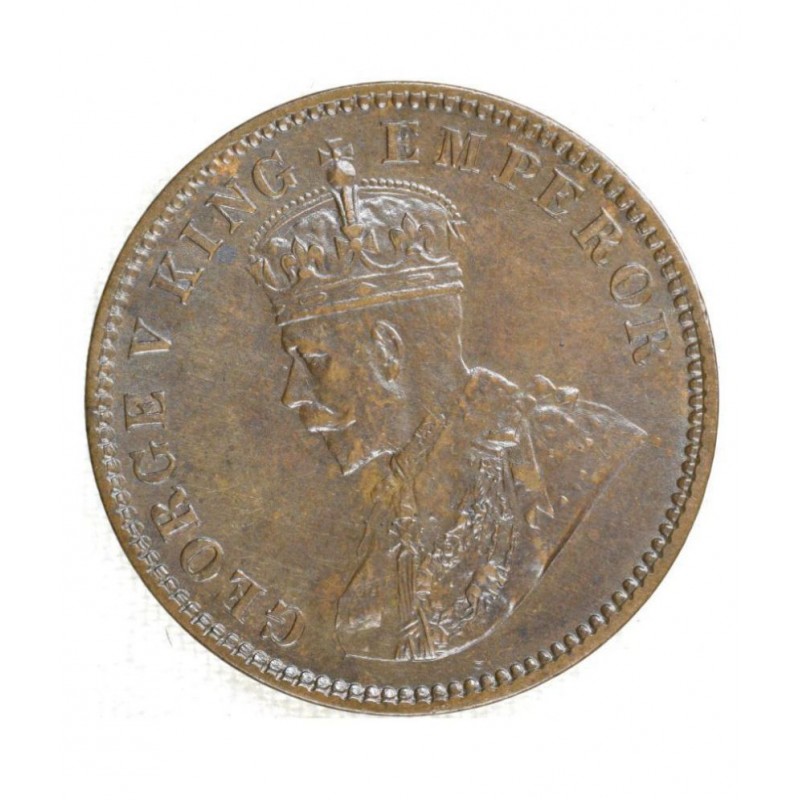 GENERIC BAND OLD RARE ONE QUARTER ANNA YEAR 1933 GEORGE V KING EMPEROR