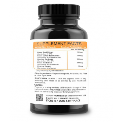 GHC Herbals Lean PRO | Weight Loss Capsules for Men & Women 60 no.s Unflavoured