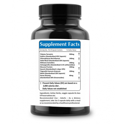 GHC Herbals Testo Xplode Natural Testosterone Booster Veg Capsule 60 no.s