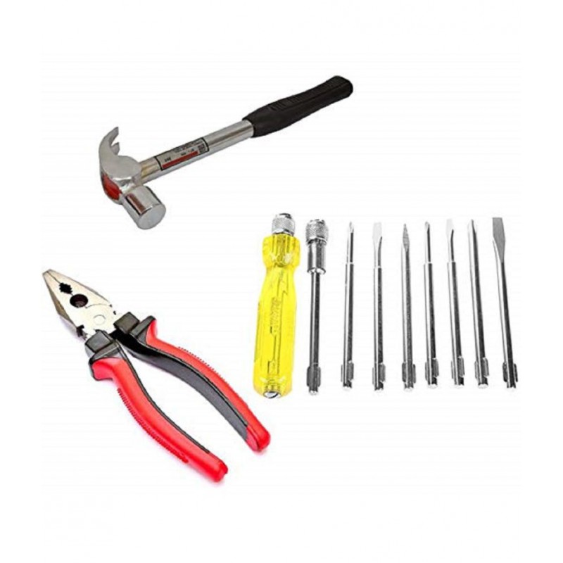 GIZMO 8Pc Screwdriver Set, Steel Hammer 1/2 Inch, Cutting Plier