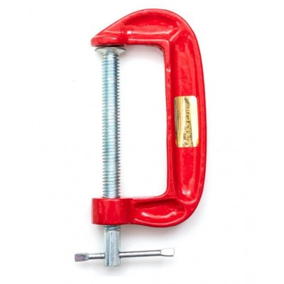 GLOBUS  Mini C or G Clamp Set (Pack of 3, Red and Silver)