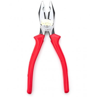 GLOBUS 1449 STEEL HAND TOOL SET/2 PCS ( 8" COMBINATION PLIER, RED AND MEASURING TAPE 3 MTR/ 10 FEET AND 120 INCH.)