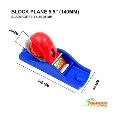 GLOBUS 1484 STEEL CARPENTER PLANE 5.5 INCH ( 140 MM) WITH TRI SQUARE 6 INCH ( 150 MM) with COBBLER PINCER 8"( 200 MM)