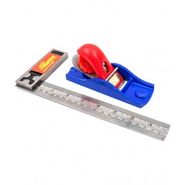 GLOBUS 1486 STEEL CARPENTER PLANE 5.5 INCH WITH MEASURING TOOL TRY SQUARE 8 INCH AND COBBLER PINCER.