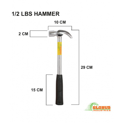 GLOBUS 1606 COBLER PINCER 8" ( 200 MM ),  1/2 LBS HAMMER TRY SQUARE 6" (150 MM)