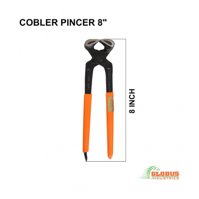 GLOBUS 1606 COBLER PINCER 8" ( 200 MM ),  1/2 LBS HAMMER TRY SQUARE 6" (150 MM)