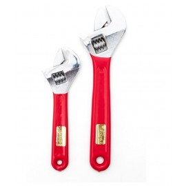 GLOBUS 1609 ADJUSTABLE WRENCH 6" ( 150 MM ) AND  10 " (250 MM)  CHROME FINISH IN PVC DIP