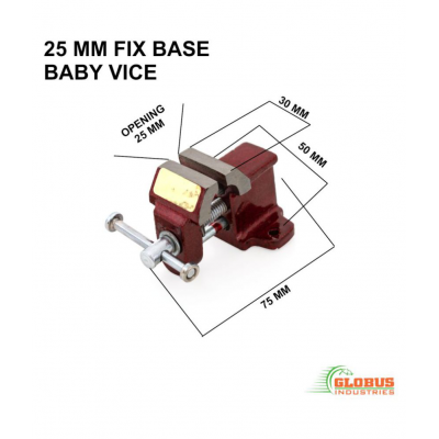 GLOBUS 601 Red Cast Iron Baby Vice - 25 mm Without clamp