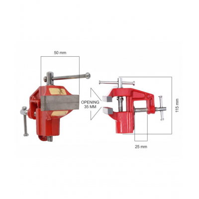 GLOBUS 605 CAST IRON BABY VICE 50 MM (RED)