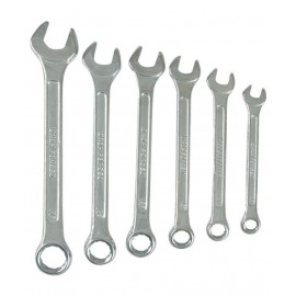 GLOBUS COMBINATION SPANNER SET/6 PCS, RECESSED PANEL IN CHROME MATT FINISH