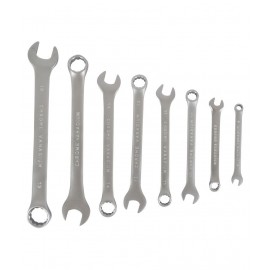 GLOBUS COMBINATION SPANNER SET/8 PCS, ELLIPTICAL PATTERN, SATIN FINISH