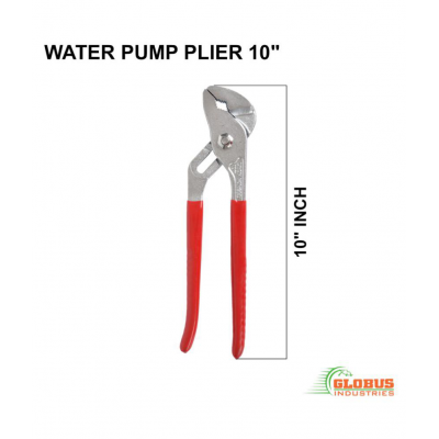 GLOBUS HAND TOOL SET/2 PCS ( WATER PUMP PLIER 10" ( 250 MM ) AND COMBINATION PLIER 8" ( 200 MM ), RED AND BLACK)