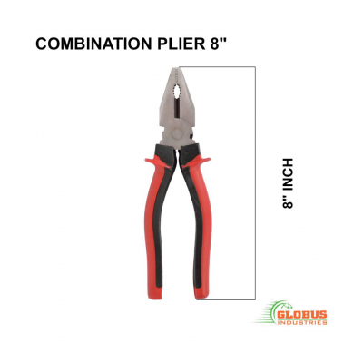 GLOBUS HAND TOOL SET/4 PCS ( 8" PLIER, 1/2 LBS HAMMER, SCREWDRIVER SET/6 PCS, DOUBLE OPEN END SPANNER SET/8 PCS RAKE CHROME MATT FINISH WITH TOOL KIT BAG)