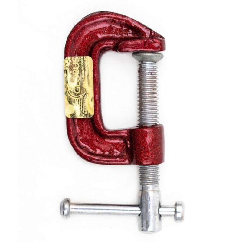 GLOBUS HEAVY DUTY C CLAMP 1" ( 25 MM ) IN RED METALLIC COLOUR FINISH SINGLE PC.