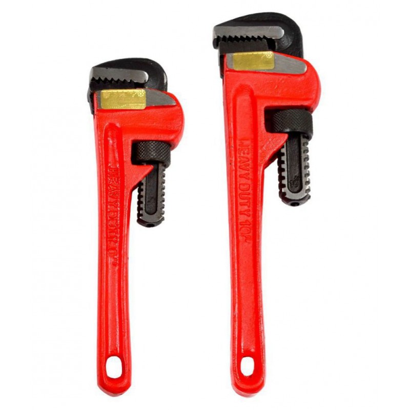 GLOBUS HEAVY DUTY PIPE WRENCH 8" (200 MM ) AND 12" ( 300 MM )( PACK OF 2 PCS)