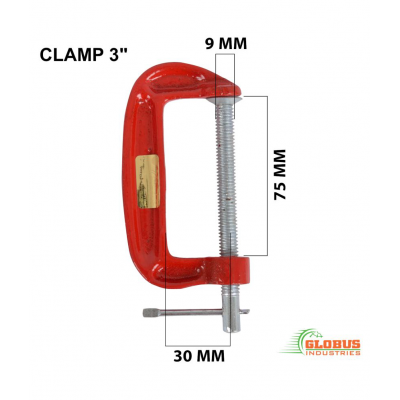 GLOBUS MINI C OR G CLAMP SET/3 PCS ( 25 MM+ 50 MM + 75 MM)