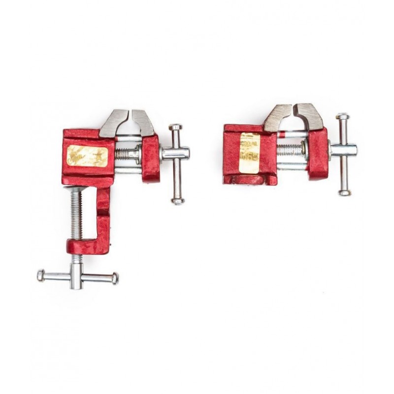 GLOBUS STEEL  BABY VICE 25 MM WITH CLAMP AND WITHOUT CLAMP SET/2 PCS.