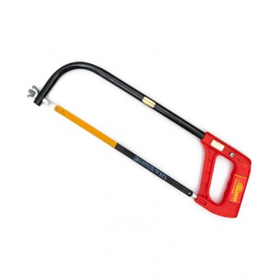 GLOBUS STEEL HACKSAW 12 INCH ( 300 MM) WITH FITTED BLADE WITH RED PVC HANDLE AND SPARE 2 BLADE