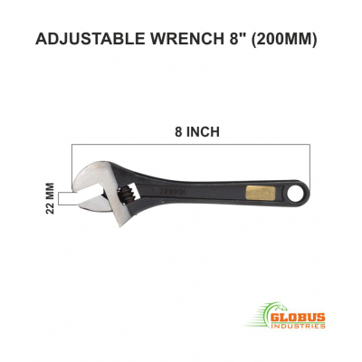 GLOBUS Steel 1261 Hand Tool Set/4 PCS (Plier, Tester, Wire Stripper, 8" Adjustable Wrench, Black with PVC Electric Tape) Pack of 5