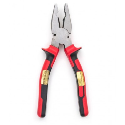 GLOBUS Steel 1261 Hand Tool Set/4 PCS (Plier, Tester, Wire Stripper, 8" Adjustable Wrench, Black with PVC Electric Tape) Pack of 5