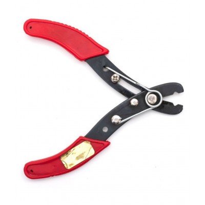 GLOBUS Steel 1261 Hand Tool Set/4 PCS (Plier, Tester, Wire Stripper, 8" Adjustable Wrench, Black with PVC Electric Tape) Pack of 5