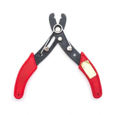 GLOBUS Steel 1261 Hand Tool Set/4 PCS (Plier, Tester, Wire Stripper, 8" Adjustable Wrench, Black with PVC Electric Tape) Pack of 5