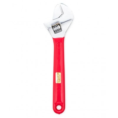 GLOBUS1456 Forged Adjustable Steel Wrench- (8 Inches and 10 inches, Chrome finish) WITH SOFT PVC GRIP.