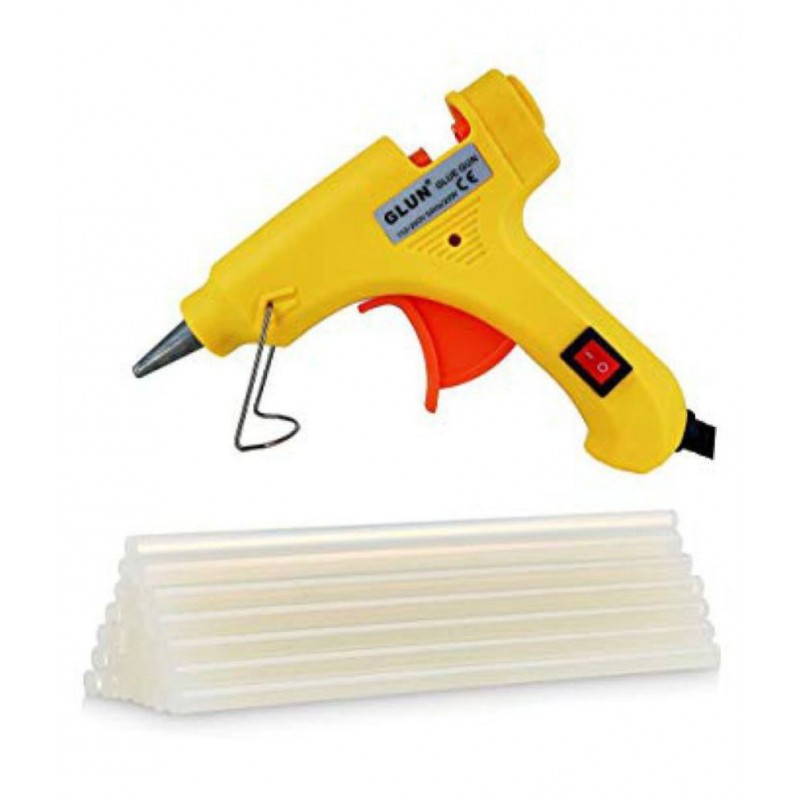 GLUN-20 Watt Glue Gun With Free 10 Glue Sticks (Heating Time of Glue Stick 4-5 mins)