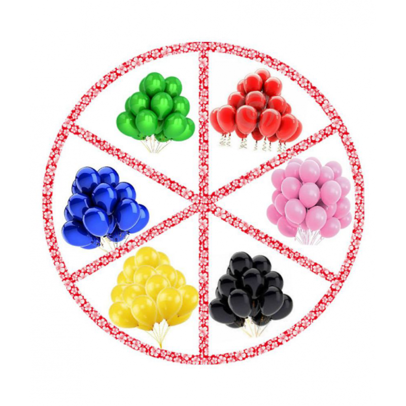 GNGS Good Quality Metallic Balloons (Multicolour, Pack of 60)