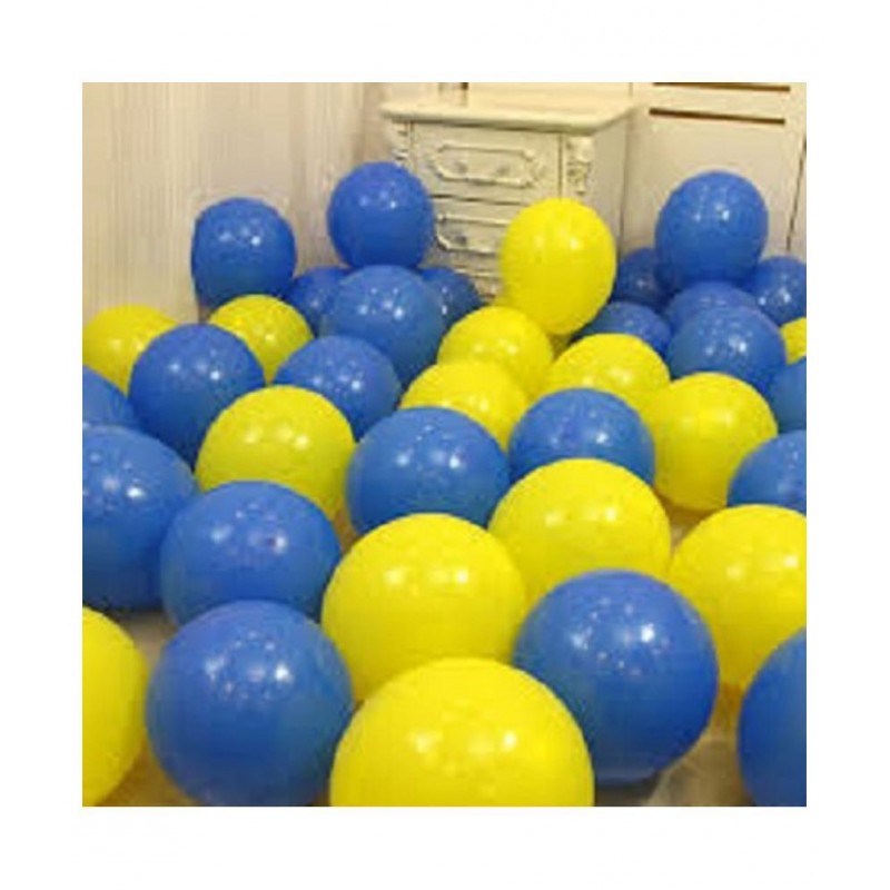 GNGS Pack of 100 (Blue & Yellow) Party Balloons for Decorations