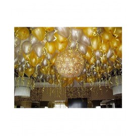 GNGS Pack of 100 (Gold & Silver) Metallic Balloons for Decorations